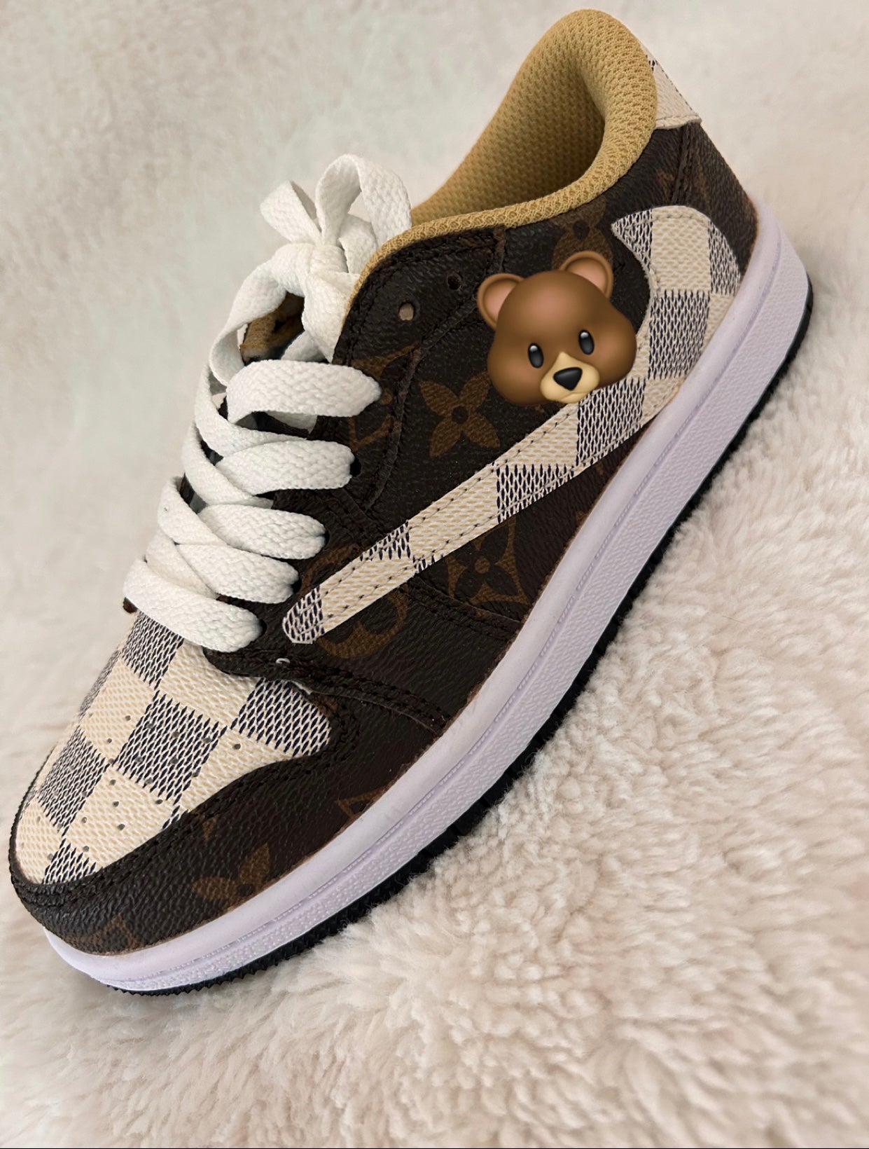 Children's Grade School Sneakers"Brown Bears"