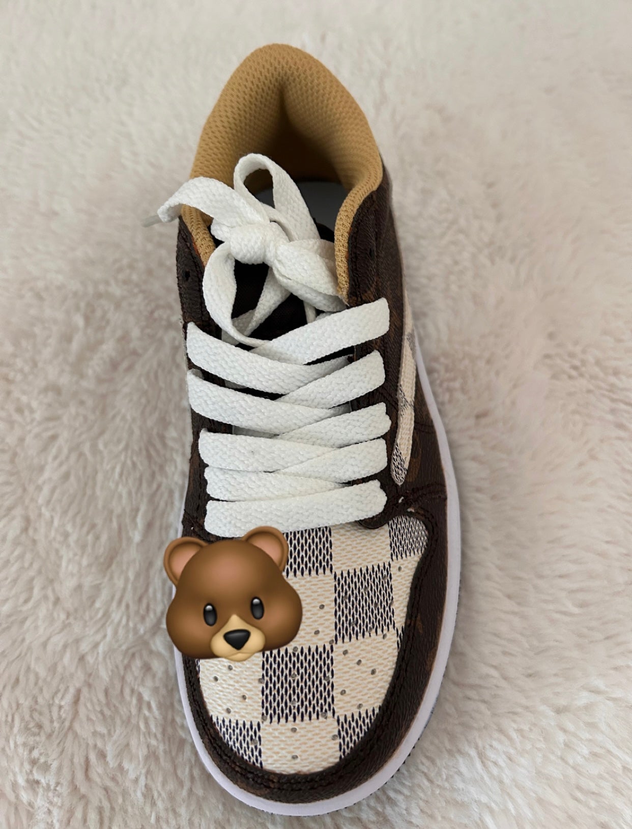 Children's Grade School Sneakers"Brown Bears"